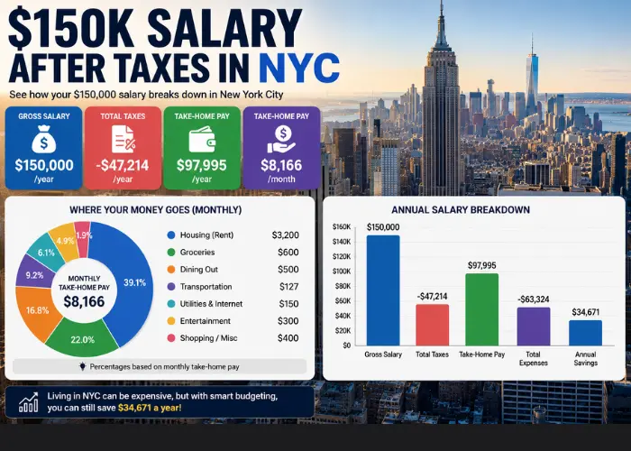 $150k Salary After Taxes in NYC | Full Paycheck Breakdown 2 150k Salary After Taxes in NYC
